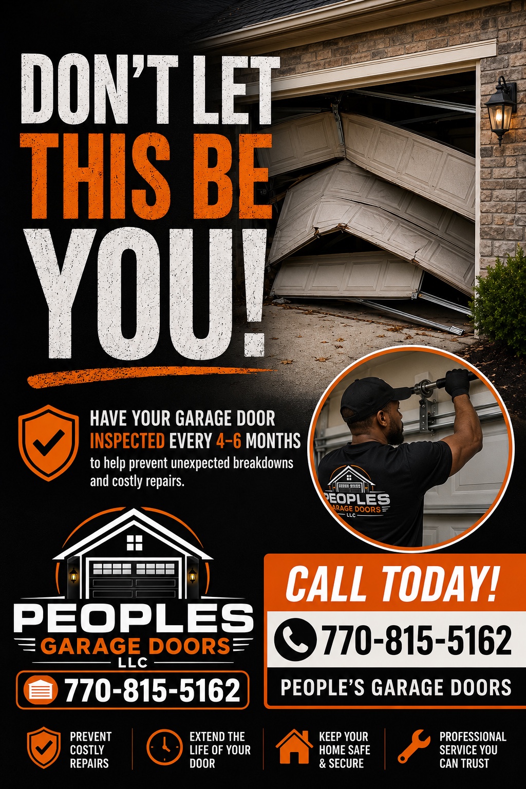 Garage door inspection reminder